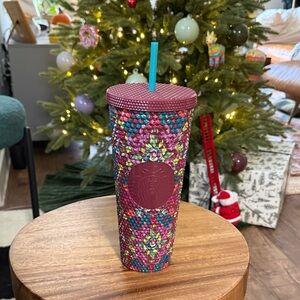 Starbucks fall 2025 Floral Bling Cold Cup - Venti (24 oz)